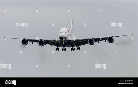 British Airways Airbus A380 Landing At London Heathrow Airport Hi Res