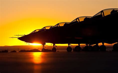 Fighter Jet Sunset Wallpaper