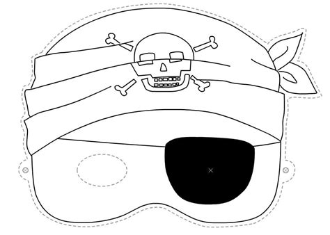 Halloween Pirate Mask Coloring Page Download Print Or Color Online