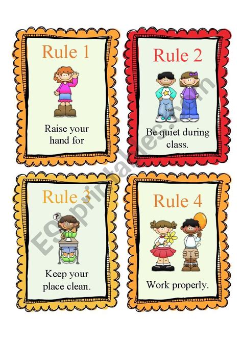 Rules Esl Worksheet By Caroaidaam