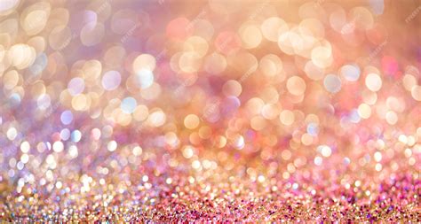 Premium Photo Glitter Gold Bokeh Colorfull Blurred Abstract
