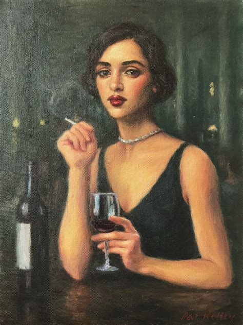 Woman With Red Wine By Pat Kelley SOLD Portrait Painting Wine Painting Oil Painting Portrait