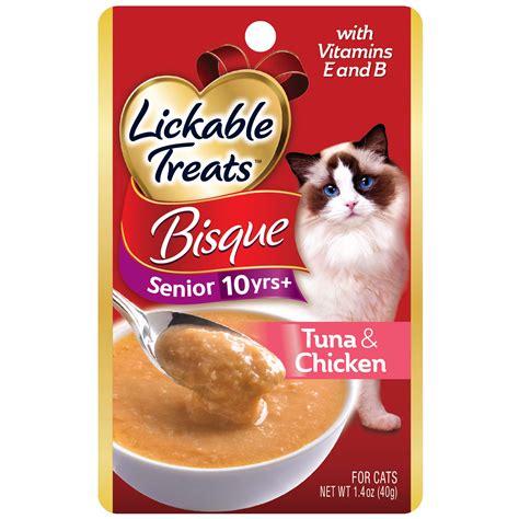 Lickable Treats Bisque Tuna And Chicken For Senior Cats 10 Years 14