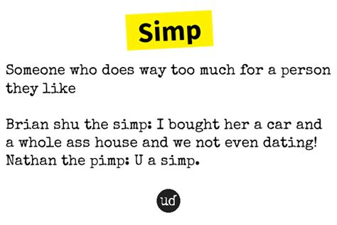Definition Of Simp Urban Dictionary Definitionus