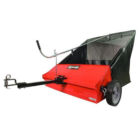 Agri Fab In Cu Ft Tow Behind Lawn Sweeper The Home Depot