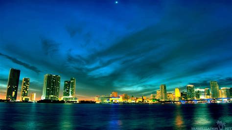 Free Download Miami Wallpapers The City Skyline Across The Beach