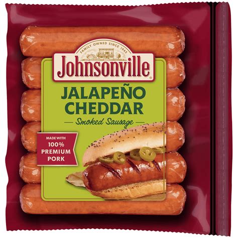 Johnsonville Jalapeno And Cheddar Smoked Sausages 6 Count 14 Oz