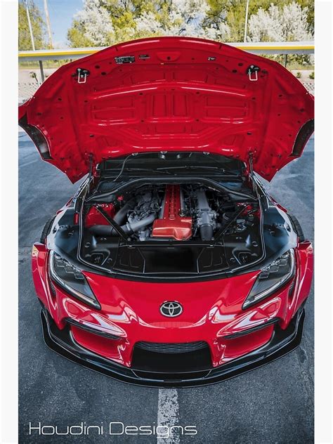 2jz Swapped Mk5 Toyota Supra Red Art Print By Houdini Redbubble