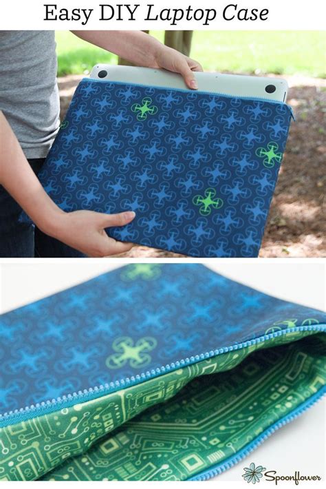 Make An Easy To Sew Laptop Case With Spoonflowers New Fleece Diy