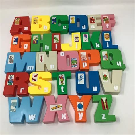 Sesame Street Alphabet Block 3d Character Letters 3 Complete Set