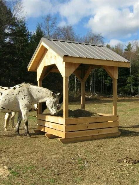 Covered Horse Feeder Horse Shelter And Hay Feeder For Horses