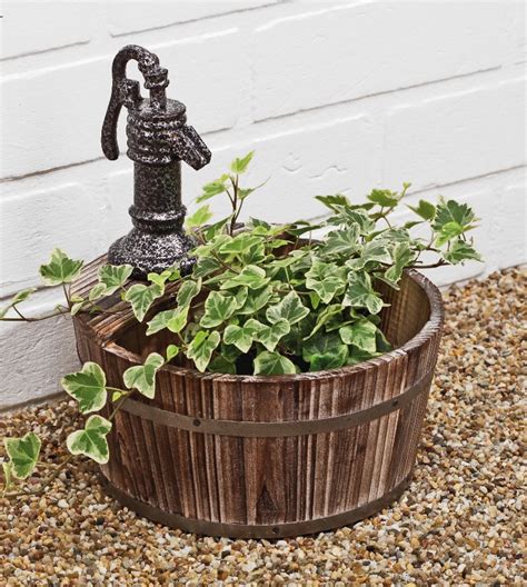 It uses a standard rc electric car motor and a 22mm x 7mm hole bearing on shaft. Decorative Wooden Water Pump Planter £18.99