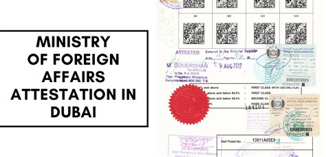 Ministry Of Foreign Affairs Attestation In Dubai