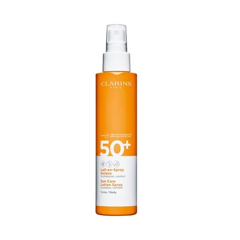 clarins sun care lotion spray for body spf 50 women lotion flannels
