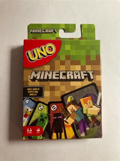 Mattel Uno Card Game Minecraft Themed 2 To 10 Players Ages 7 For Sale Online Ebay
