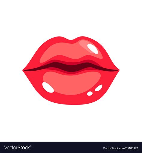 Red Sexy Beautiful Lips Royalty Free Vector Image