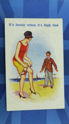 Saucy Donald Mcgill Comic Postcard 1930s Flapper Fashion Silk Stockings Garter Ebay