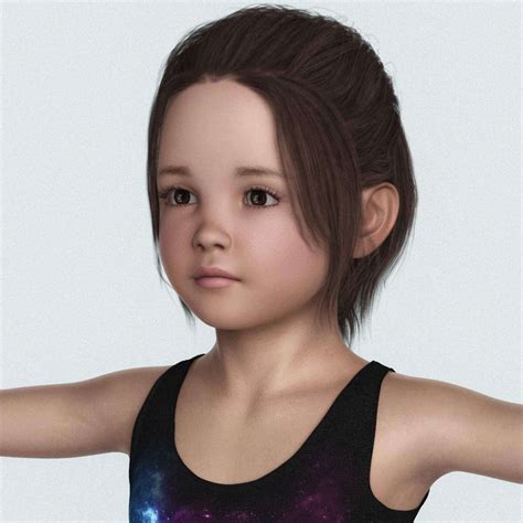 Mandy Young Girl Child Model 3d Model Ph