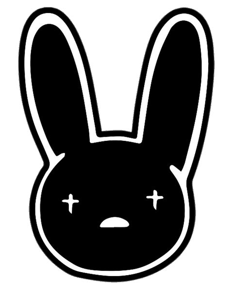 Bad Bunny Black Logo Transparent PNG StickPNG