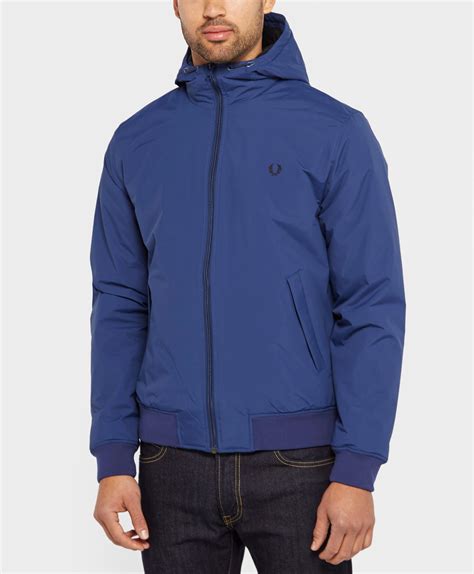 Lyst Fred Perry Brentham Hooded Lightweight Jacket In Blue For Men