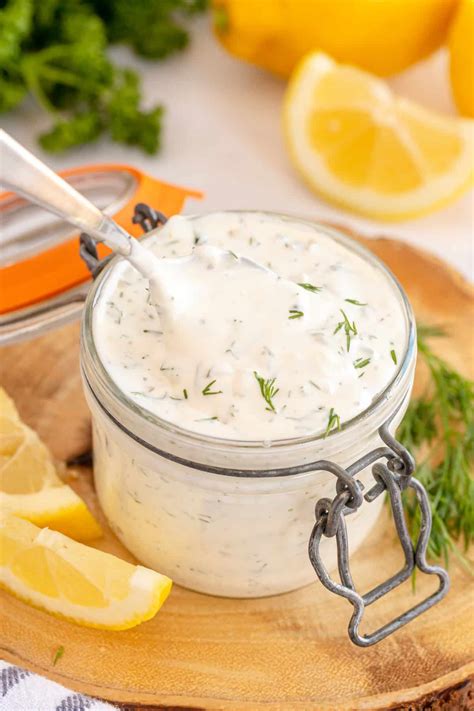 This Easy Homemade Tartar Sauce Flavored With Lemon And Dill Is The