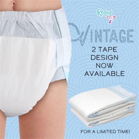rearz select vintage adult diapers size m pack size bag