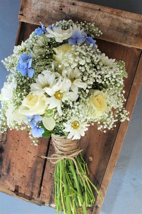 Rustic Wildflower Style Wedding Bouquet White Gypsophila White