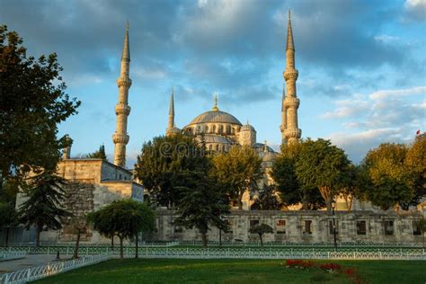 Blue Mosque At Sunrise Istanbul Turkey Stock Image Image Of Mosque