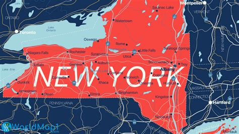 New York Free Printable Map