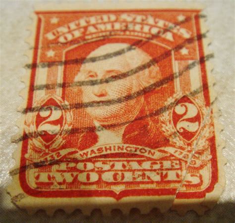 George Washington 2 Cent Stamp Red 1732-1799 RARE | eBay