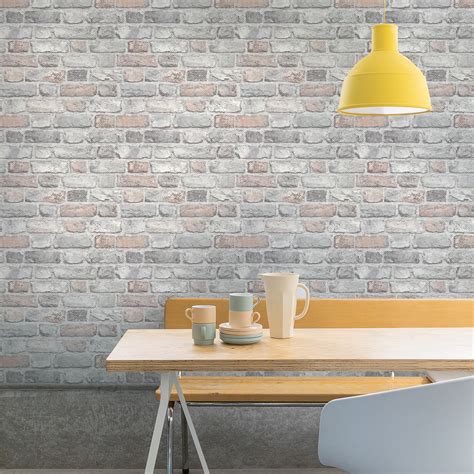Pastel Brick Wallpaper Diy Effects Wallpaper Bandm