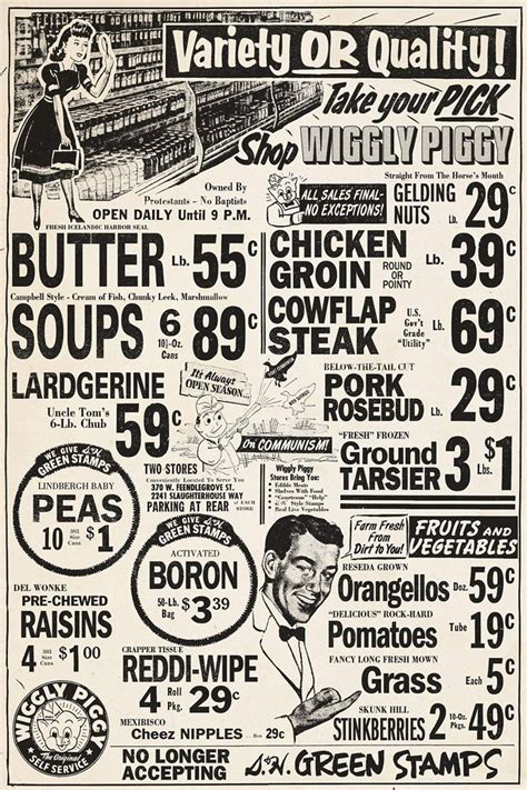 fake vintage ads that bring the absurdity grocery ads vintage newspaper old advertisements