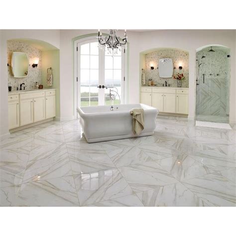 Msi Calacatta Gold 12 In X 12 In Polished Marble Floor And Wall Tile