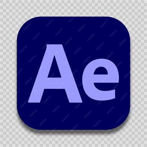 Ícone Do Software Adobe After Effects Vetor Premium