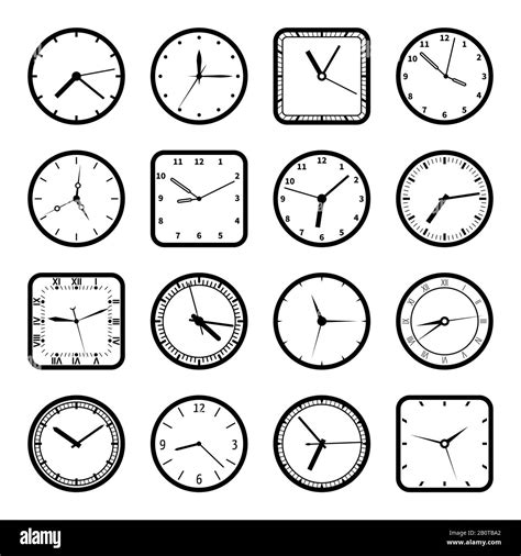 Vintage Clock Faces Stock Vector Images Alamy