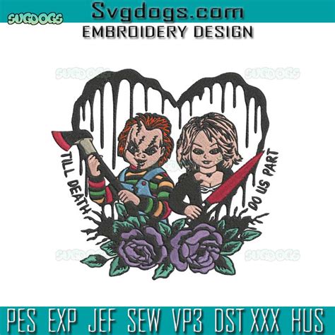 Chucky And Tiffany Embroidery Design File Chucky Horror Embroidery