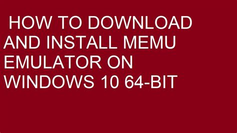 Emulation refers to the ability of a program or device to imitate another program or device. How To Download And Install Memu Emulator On Windows 10 64 bit || Andriod Emulator For PC - YouTube