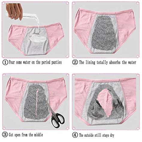 4 packs teen period panties girls menstrual heavy flow leak proof hipster underwear bamboo