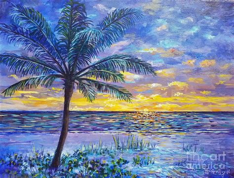 Violet Sunset Painting By Lou Ann Bagnall Fine Art America