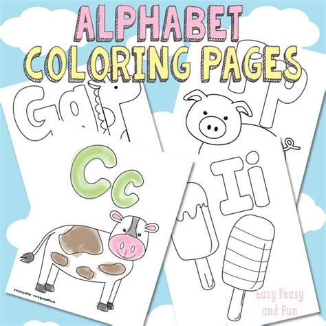 Free Printable Alphabet Coloring Pages Easy Peasy And Fun