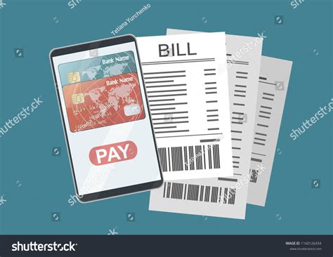 Mobile Payment Using Mobile Phone Bank Stock Vector Royalty Free