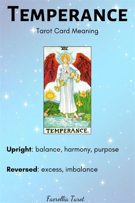 Temperance Tarot Card Meaning Temperance Tarot Card Tarot Card