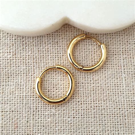 Simple Small Gold Hoop Earrings By Misskukie