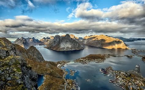 Download Lofoten Islands Coast Mountain Sea Photography Lofoten 4k