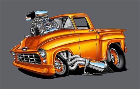 Pin By Randy On Hot Rod Art Classic Trucks Cool Car Drawings Truck Art