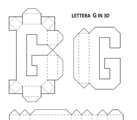 Molde Letra G 3d Para Imprimir Gratis Letras Do Alfabeto Ver E Fazer