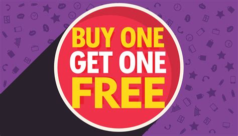 Buy One Get One Free Discount Voucher Vector Design Template Download