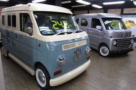 These Retro Style Vans Are Actually Japanese Kei Cars Underneath