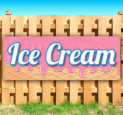 ICE CREAM Advertising Vinyl Banner Flag Sign Many Sizes Available USA