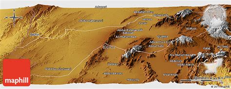 Physical Panoramic Map Of Quetta